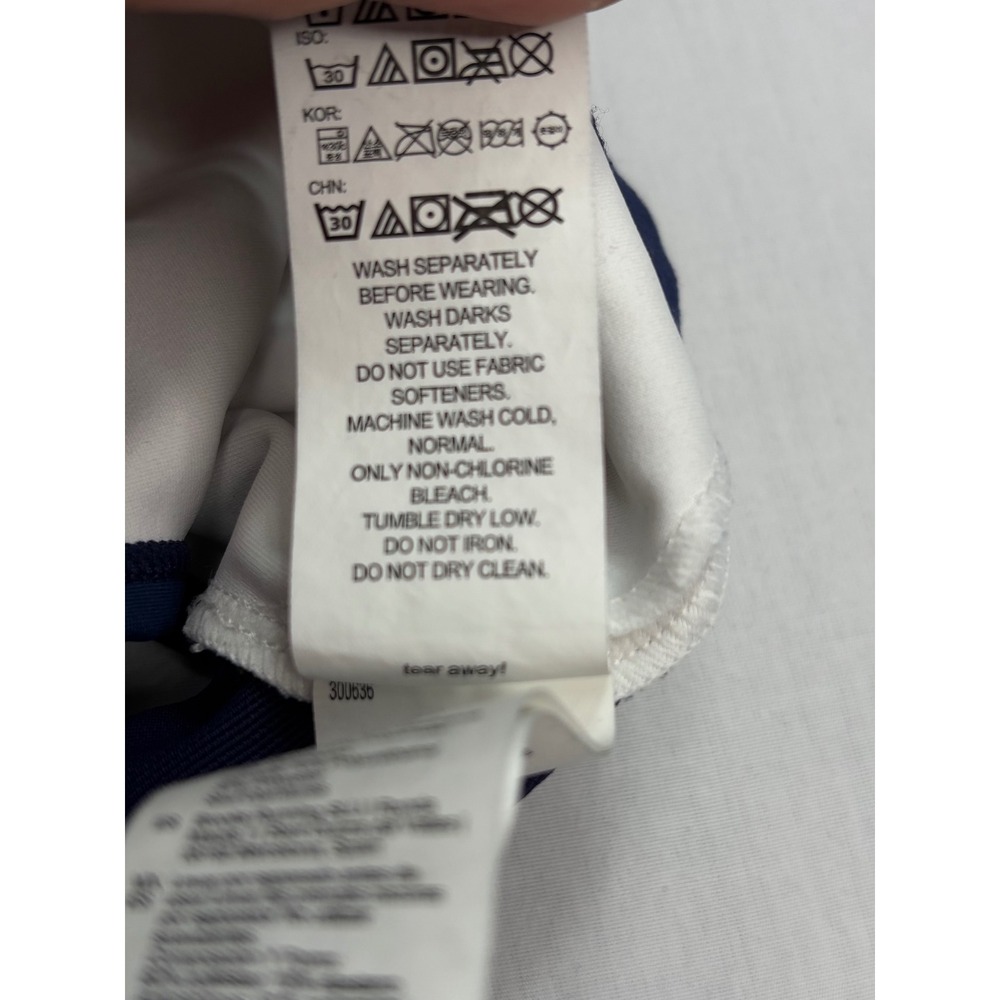 Brooks White Navy Blue Dare Crisscross Run Sports Bra Women's Large - Picture 4 of 5